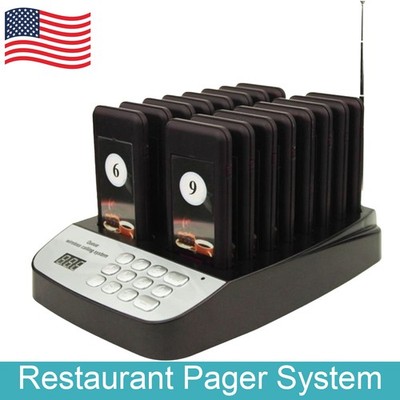 Wireless Guest Paging System CTP301 16 Pagers Restaurant Waiter Calling Pager