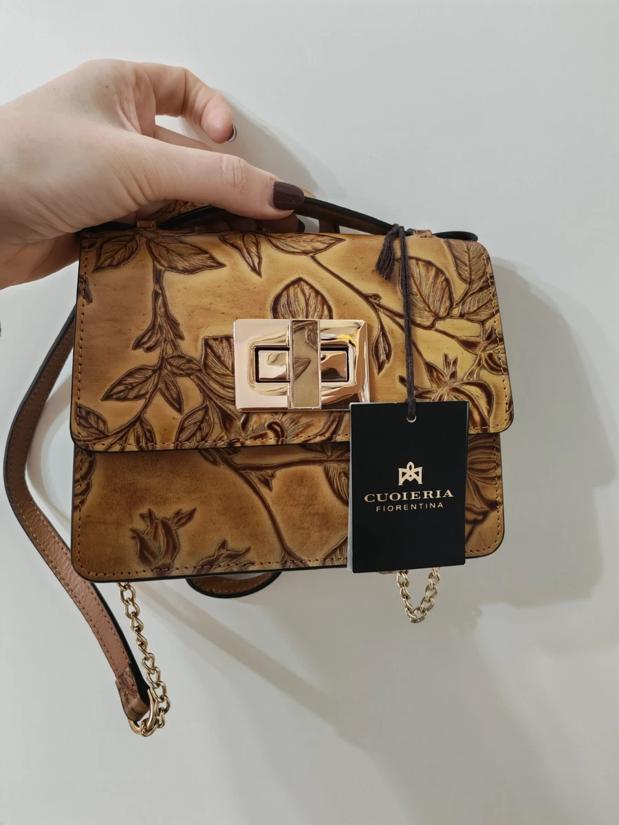 Borsa Floreale Ricamata Con Perline E Manico In Pelle | Borsa A Tracolla Donna Elegante