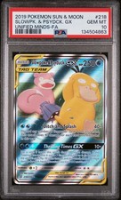 POKEMON TCG Slowpoke & PSYDUCK GX Alternate Art Unified Minds GX PSA 10 #218 on eBay