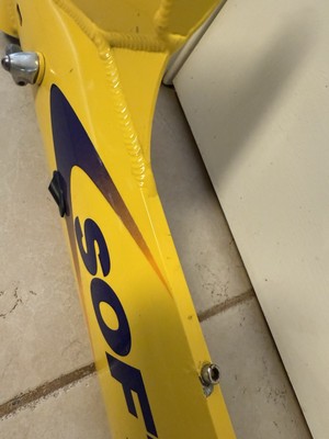 SOFTRIDE POWERWING 650 サスペンションフレームM イエロー 送料込み SOFTRIDE POWERWING 650 MADE IN USA 自転車フレーム M