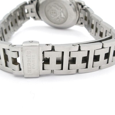 HERMES Clipper Oval CO1.210 1****** Silver Women display picture 1