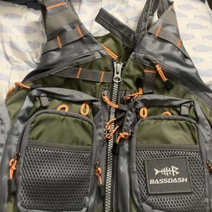 BASSDASH Strap Fishing Vest Adjustable, for Fly, Bass Fishing, outdoor activitie