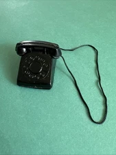 Vintage 1960's Barbie Accessory Black Rotary Telephone