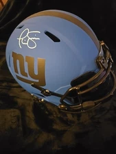 Phil Simms Autographed Replica Helmet With Blue Visor