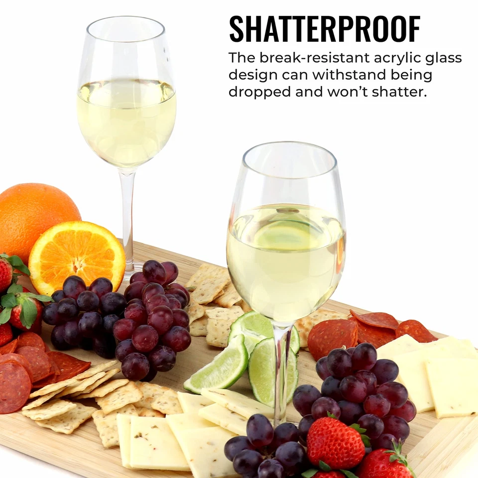 Unbreakable White Wine Glasses, Shatterproof and BPA-Free Tritan Plastic, Scr... - Image 3 of 4