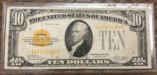 1928 Series $10 Gold Certificate Banknote - Ten Dollars United States of America