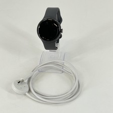 Google Pixel Watch 2 41mm Black Aluminum GPS w/ Black Sport Band - Good