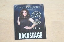 Martina McBride   - Laminated Backstage Pass - Emerald Casino - FREE SHIPPING -