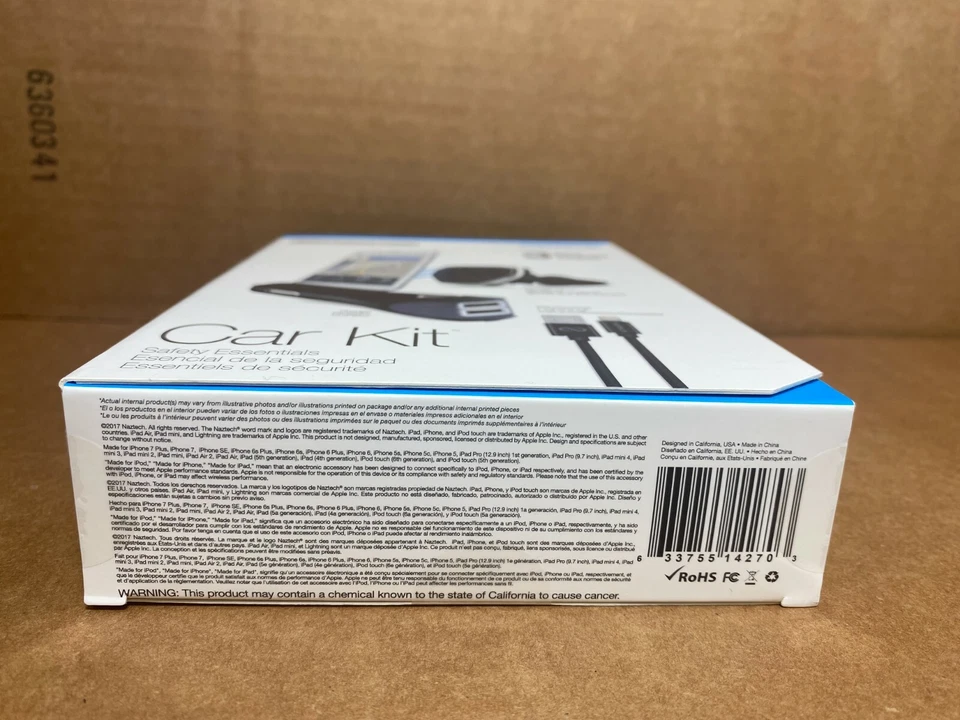 Nazteh Car Kit Air Vent Mount, Car Charger, MFi Certified Lightning Cable Blue - Image 4 of 4