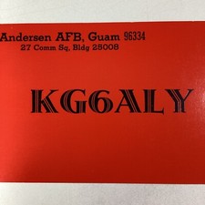 Guam QSL Radio Card 1973 Bill Collins Andersen Air Force Base