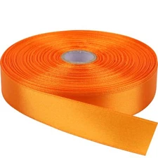 Single-Faced Sash Orange Ribbon - 3/4 Inch x 50 Yards Bulk Roll - Decorative ...