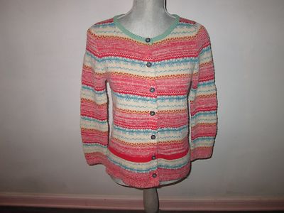 Anthropologie SPARROW Marna Fair Isle Multi-Color Knit Cardigan Sweater Size M