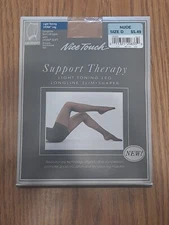 VTG SEARS NICE TOUCH SUPPORT THERAPY SLIM SHAPER PANTY HOSE SIZE D COLOR NUDE