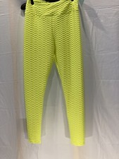 Booty Leggings Workout Stretchy Yoga Pants LG Compression Tummy Control Slim