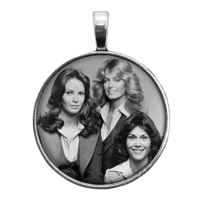 Charlie's Angels Necklace Key Ring Cufflinks Tie Clip Ring Earrings