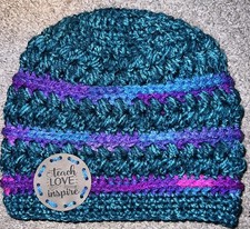 Teach Love Inspire Crochet Beanie