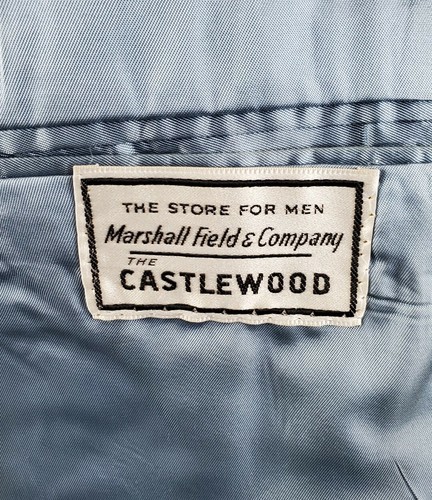 Marshall Field & Co Castlewood Sport Coat Jacket Mens 42R Plaid Wool, Two Button - Picture 10 of 12