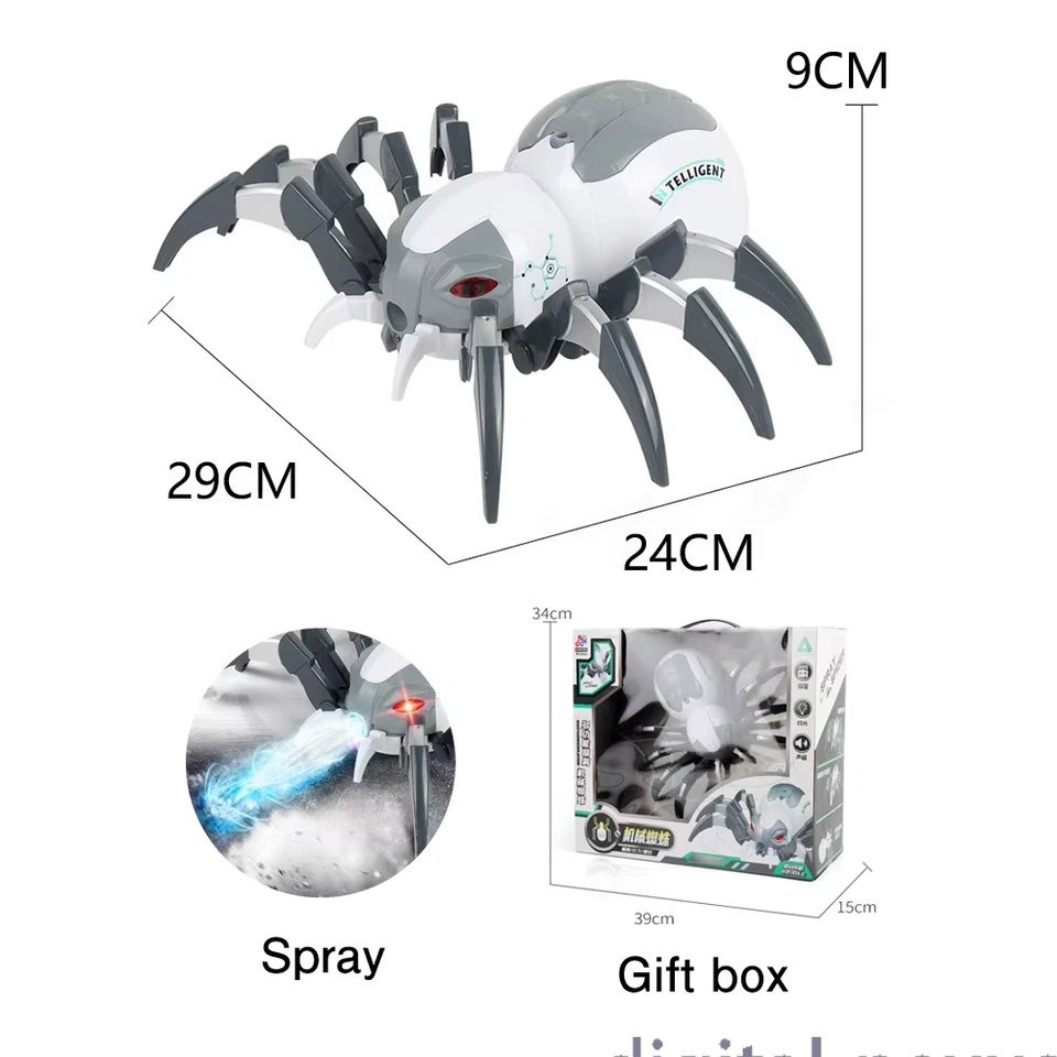 RC Spider Robot Remote with Spray and Lights Electronic Pet Toys for Kids - Image 4 of 4