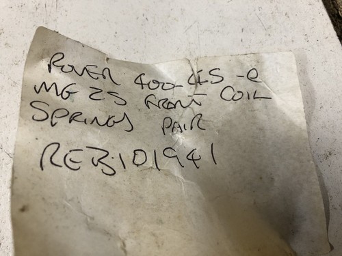 ROVER 45 MG ZS FRONT COIL SPRINGS REB101941 GENUINE MG ROVER NEW OLD STOCK - Picture 7 of 7