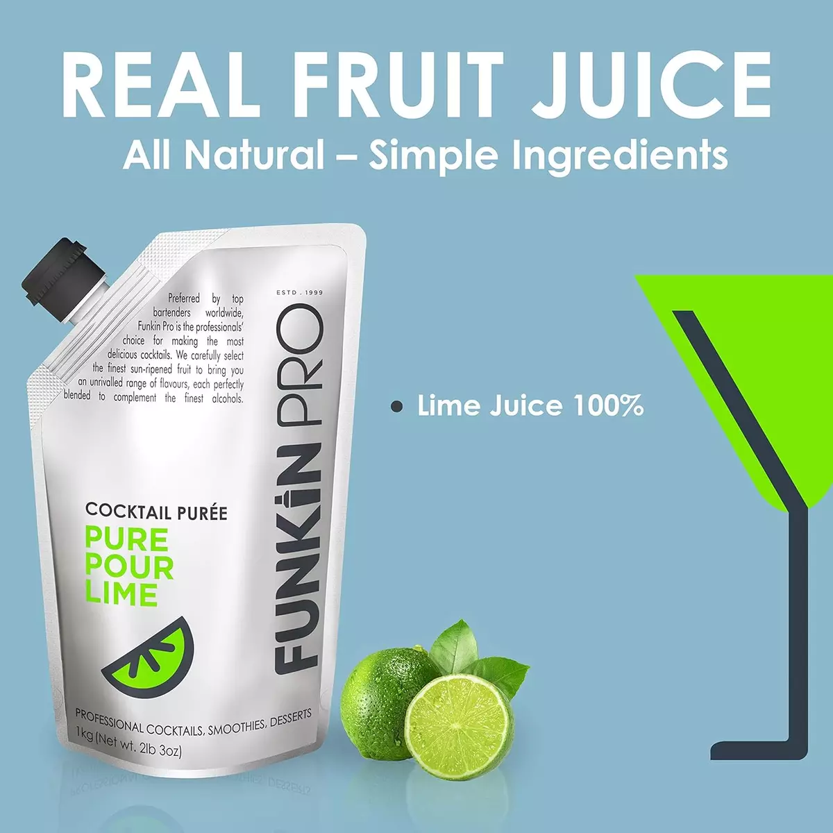Lime juice top for cocktails