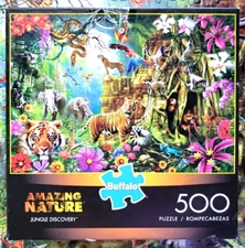 COMPLETE Buffalo Amazing Nature Ciro Marchetti JUNGLE DISCOVERY 500 Thick Puzzle