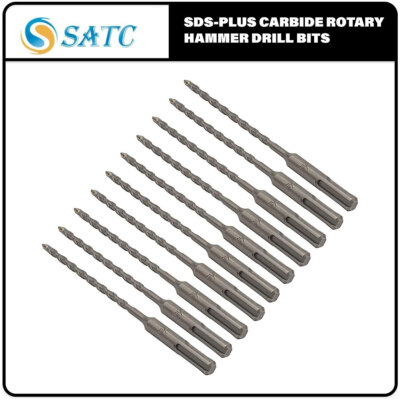 10Pack SDS Plus 3/16''x6'' Electric Hammer Concrete Masonry Drill Bit Carbide Tip