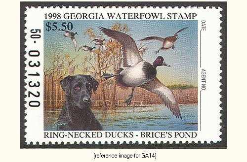 D2K Georgia Duck Stamp 1998 $5.50 - Picture 1 of 1