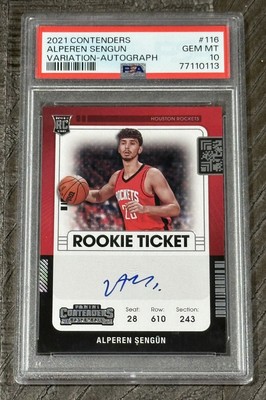 2022-23 NBA Contenders Alperen Sengun Auto Autograph #/199 Houston 