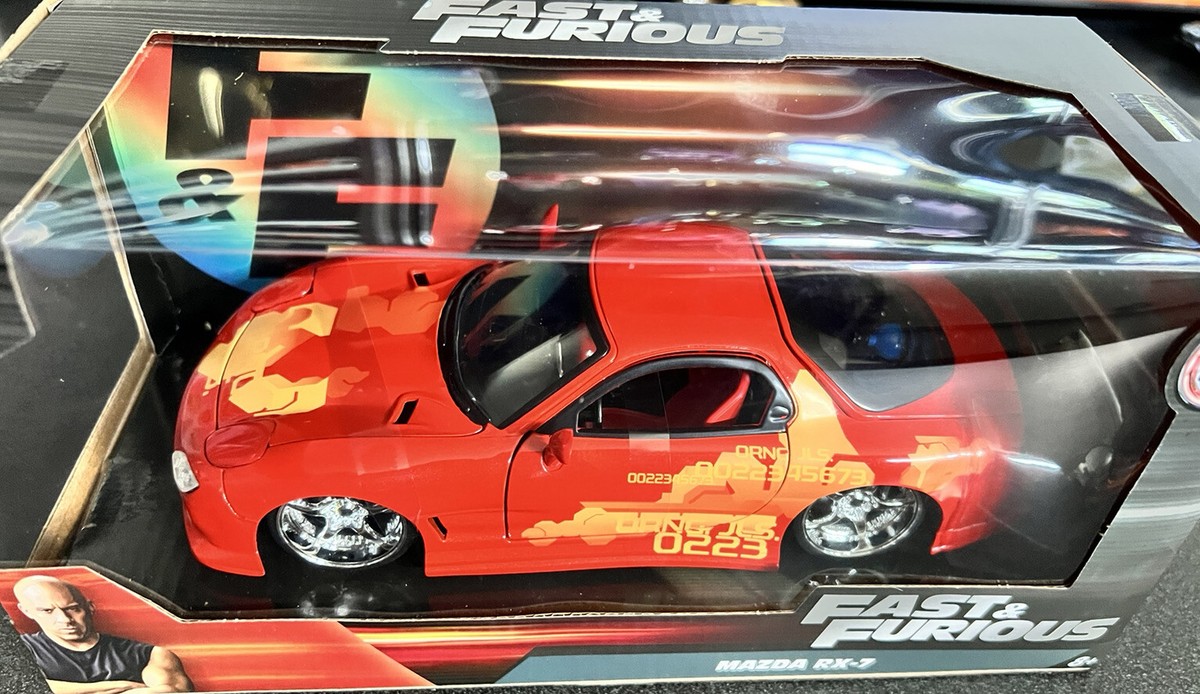 1:24ワイスピ  ORANGE JULIUS&#39;s MAZDA RX-7 Jada Fast & Furious: Orange Julius's Mazda RX-7 1/24 Scale