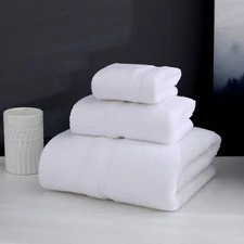 KOILIFE Towels 3Pc cotton Towel Set 1 Bath Towels 1 Hand Towels 1 Washcloths