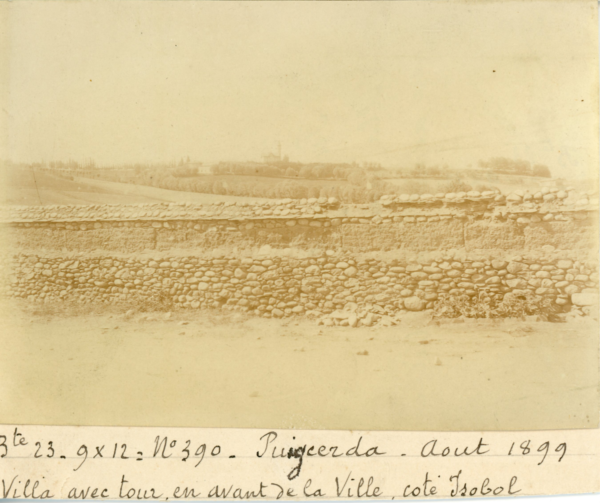 Vue Vintage De La Place De Puigcerdà, Espagne - Tirage D'époque Vers 1900