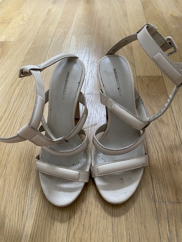 ALEXANDER WANG ANJELIKA LEATHER HEELED SANDALS - SZ 37 - Picture 6 of 12