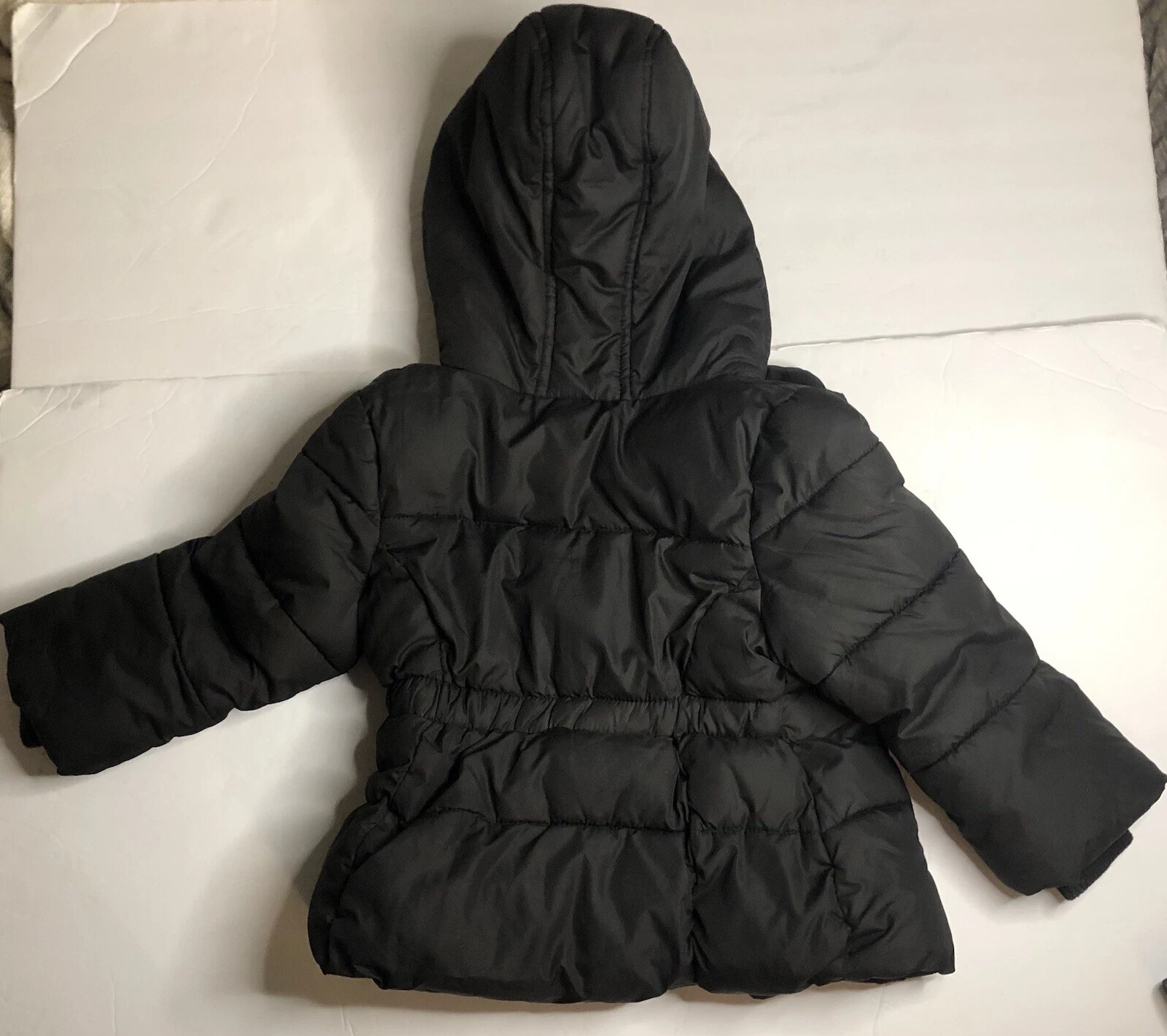KATE SPADE Puffer Jacket Cappotto con Cappuccio Nero Bambino Taglia 2 VG