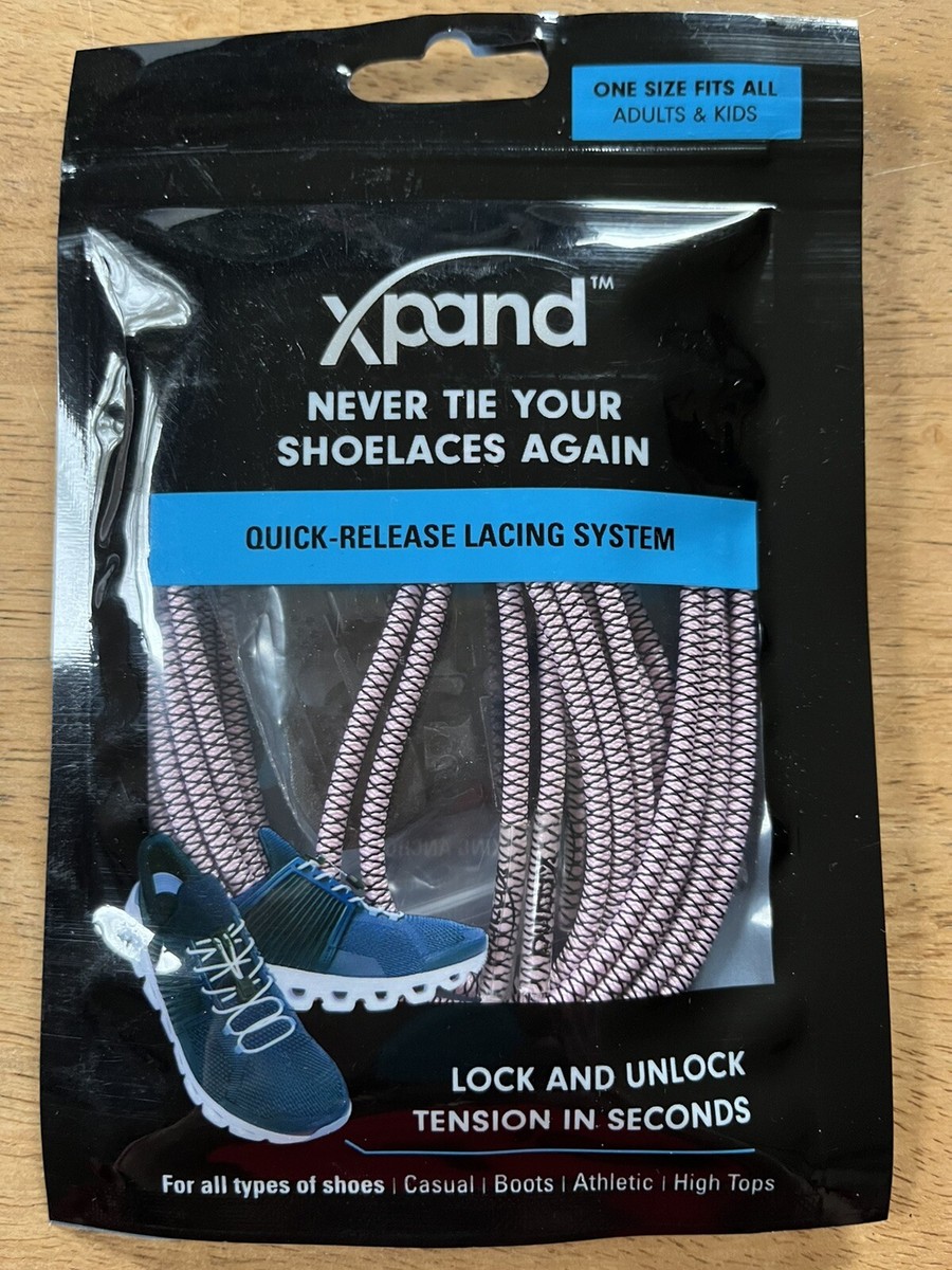 NEW Xpand Laces No-Tie Quick-Release One Size (Adult Kids