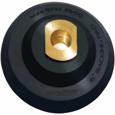 3" 4" 5" 6" 7" Semi Flexible Rubber Backing Pad 5/8"-11 Brass Nut Hook & Loop