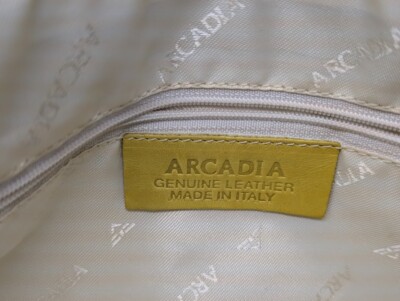 Arcadia Italian Backpack Yellow Gold Genuine Leather Shoulder Bag Arcadia Yellow Bags & Handbags for Women for sale | eBay main image 2