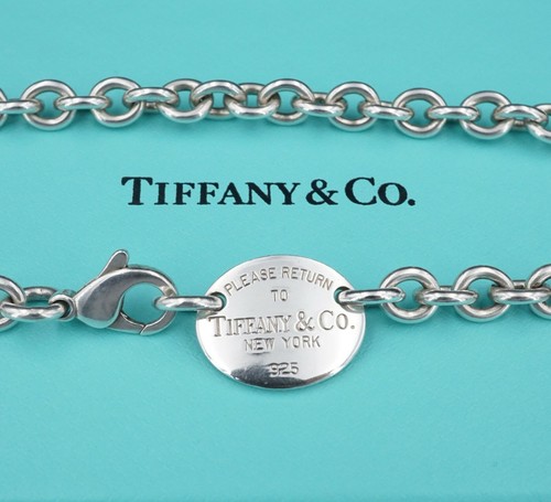 Tiffany Oval Tag Necklace 15.5\