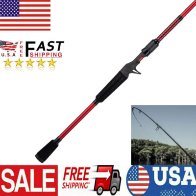 Ugly Stik 7' Carbon Casting Rod One Piece Lightweight Fishing Spinning Rods  US | eBay