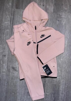 nike tech pink tracksuit