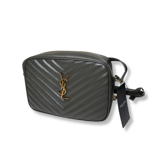 BRAND NEW Saint Laurent Lou Medium YSL Zip Leather Cross Body Bag in