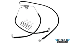 Drag +6" Extended Length Brake Line Kit 32-7/8 Harley Electra/Street Glide 96-07