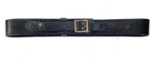 Upcycled Vintage Leather Belt Black By Joed Waist Belt Medium Large