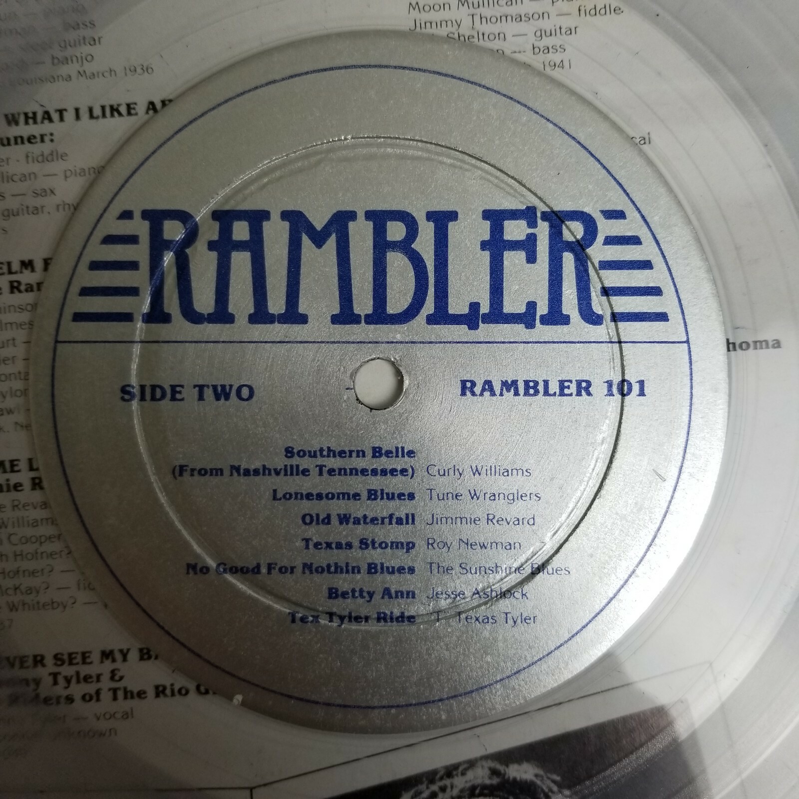 Texas Sand Anthology Of Western Swing LP Rambler 101 Clear record | eBay