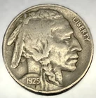 1925 P Buffalo Nickel VF Very Fine 5 Cent US Coin - 4365