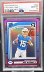 2024 Panini Donruss Ladd McConkey RC #328 Optic Preview Pink PSA 10 Chargers BW3