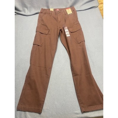 Levis XX Cargo Taper Pants Mens 30x32 Brown Stretch Twill Utility Casual NEW