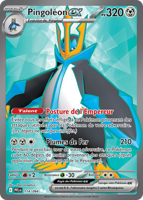 Pokemon Karte Pingoleon-ex 114/094 Ultra Rare Geisterflammen