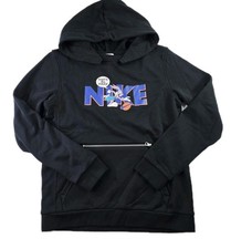 Nike Space Jam A New Legacy Big Kids Dri-Fit Hoodie Black Size XL