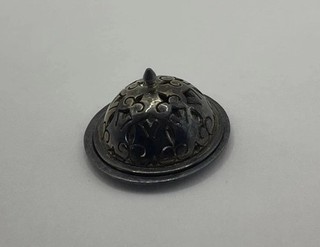 Dolls House Silver Hallmarked Covered Plate (STA/75)