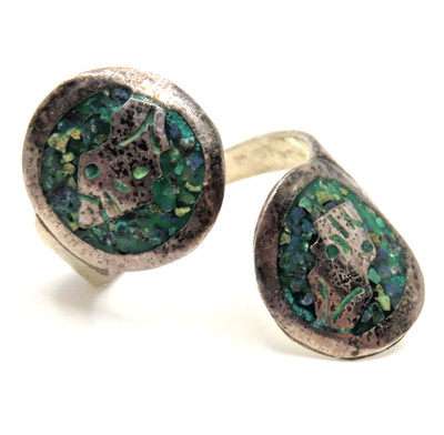 MEXIKO XL Designer Ring 925er Sterling Silber Taxco Vintage Native Modernist